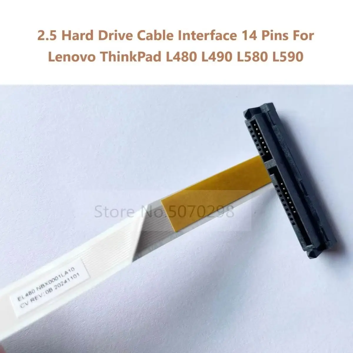 استبدال 2.5 SATA HDD SSD القرص الصلب فليكس كابلات الموصلات لينوفو ثينك باد L480 L490 L580 L590 14pin NBX0001LA10