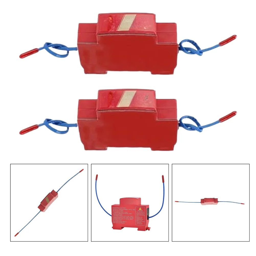 Dual Nozzle Thermal Detector 170C Red Fire Extinguisher For Electrical Cabinet Switchboard DIN Rail Mounting Safety Tool