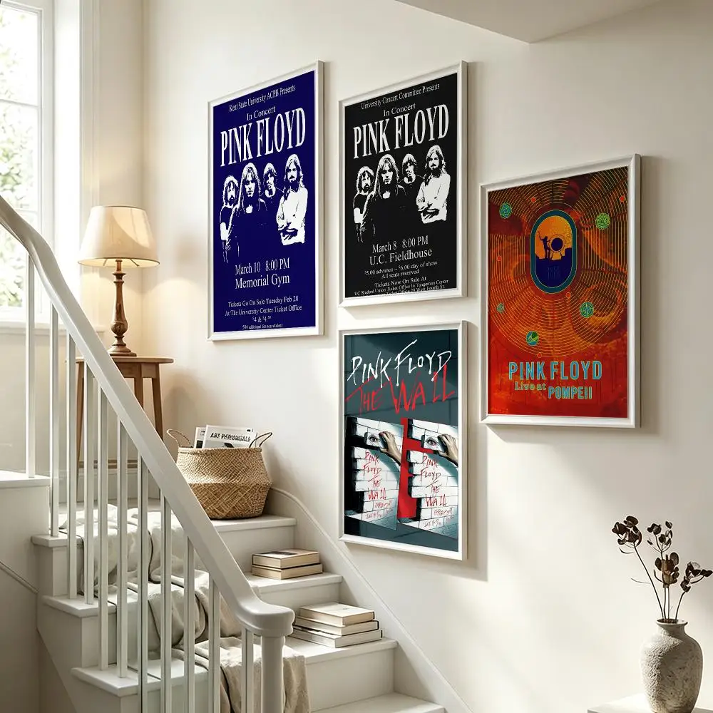 band Pink Floyd Poster Poster HD Waterproof Self-adhesive Art Print Wall Decor for Bedroom Living Room Gift