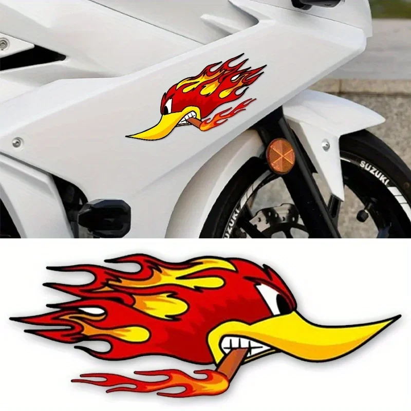 1PC Unique Flame Bird Car Sticker, Sporty Accessory for Car, Make Your Car Stand Out with This Racing-Themed Decal