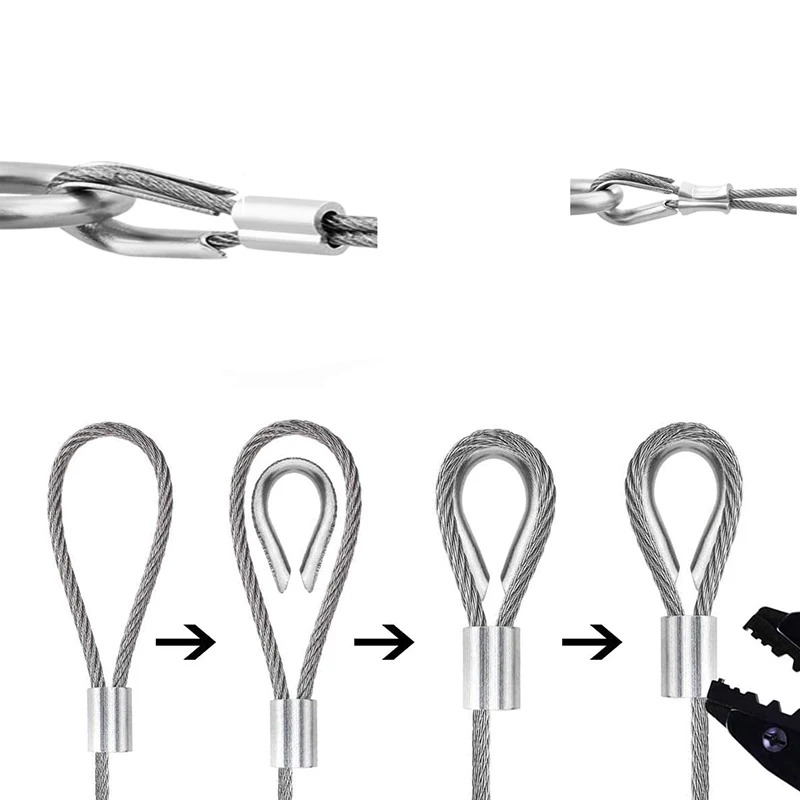 Żagiel przeciwsłoneczny akcesoria z daszkiem 5mm 304 zestaw sprzęt ze stali nierdzewnej ściągacz karabińczyk 15M/3mm powlekane pvc lina stalowa