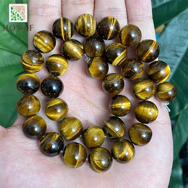 Natural Stone Beads Yellow Tiger Eye Stones Loose Rounds Beads 4/6/8/10/12/14mm 15