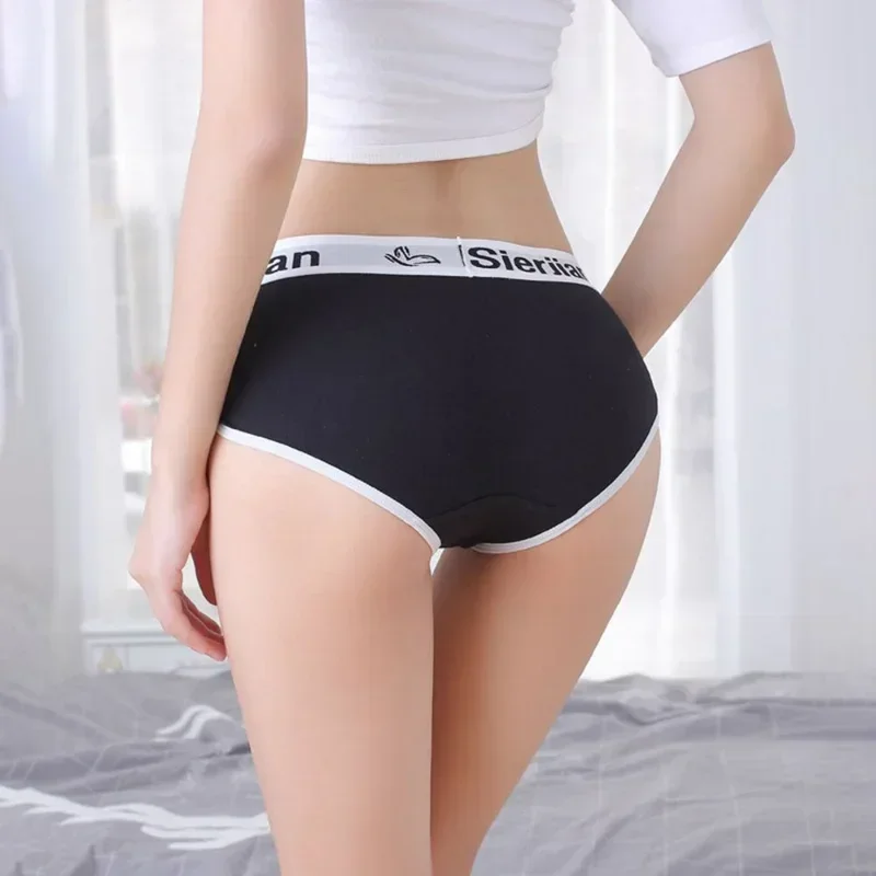 Sexy Underwear Women Seamless Cotton Boxers Letter Sport Briefs Panties Comfortable Low Waist Underpant Lady Lingerie