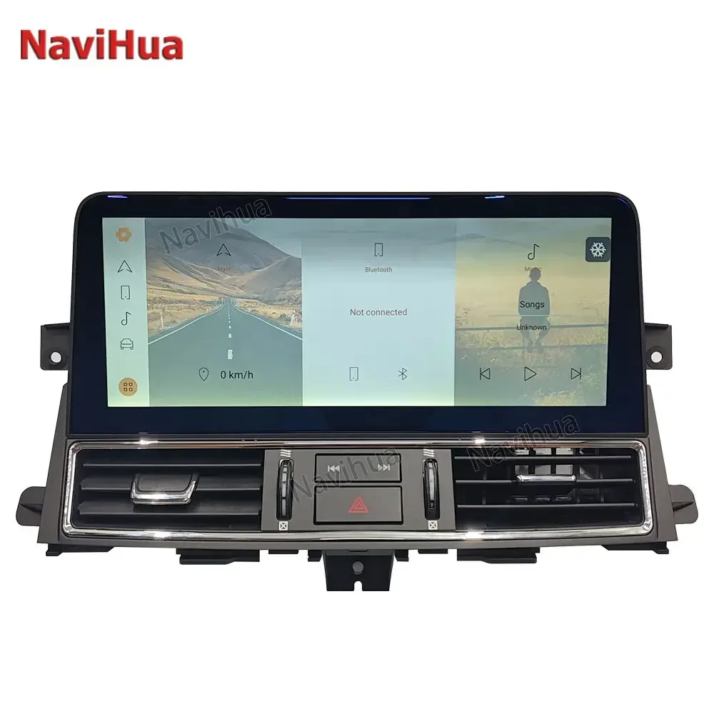 Navihua New Design 12.3inch Android Car Radio GPS Navigation Car Multimedia For Nissan Armada Patrol Y62 Infiniti QX80 2010-2020