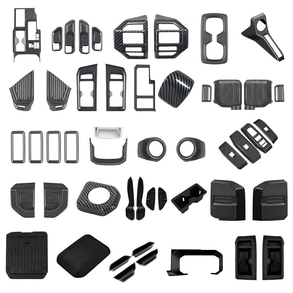 

Fit For 2024 2025 Toyota Land Cruiser 250 Prado Lc250 Carbon Fiber Car Interior Protective Sticker Central Control Panel