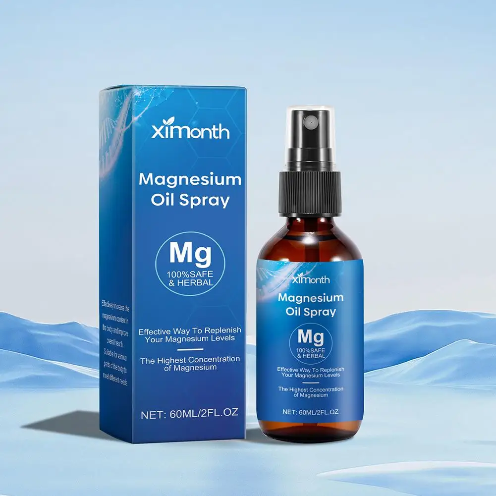 Semprotan minyak Magnesium murni semprotan minyak Magnesium murni non-gmo meringankan nyeri otot tubuh menghaluskan & menghaluskan kulit untuk tidur lebih baik kualitas C6B7