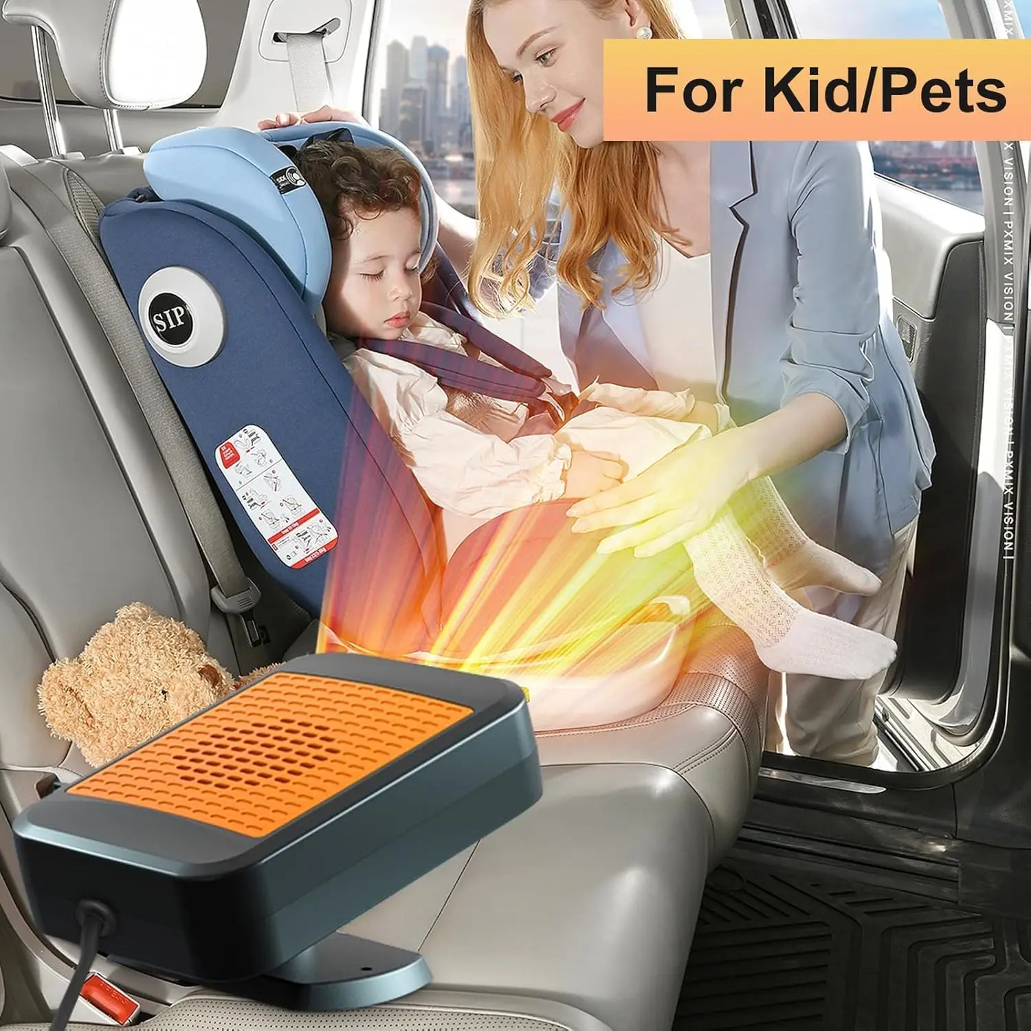 Portable 12V/24V Vehicle Heater Car Defroster Snow Melting Heater Demister Suitable For Cars SUVs Truck Motorhomes Trailers