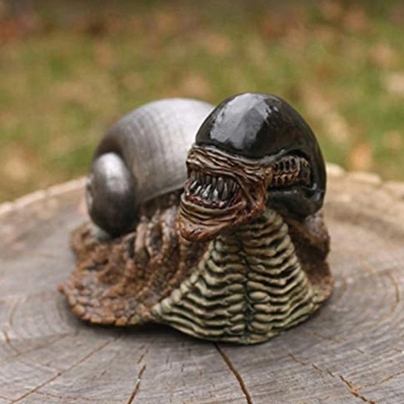 Estatua de caracol alienígenas, estatuas, modelo de muñeca, regalos de cumpleaños, adornos de resina, decoración del hogar para jardín, Patio, césped, 14*9*8 cm