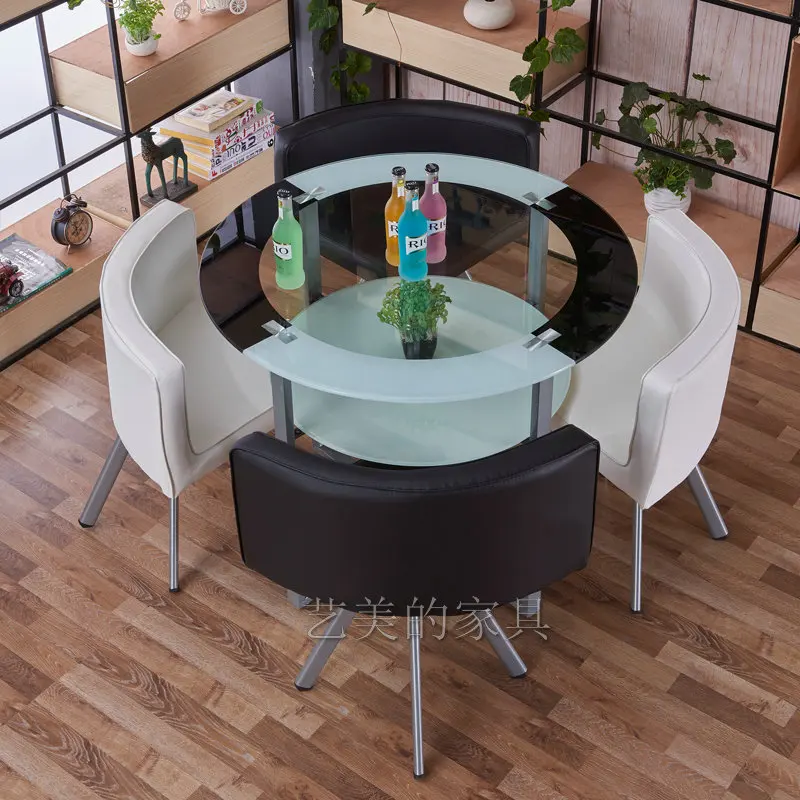 Glass Round Coffee Table Sets Accent Designer Japanese Pub Tea Coffee Table Sets Floor Traje De Sala De Estar Hotel Furniture