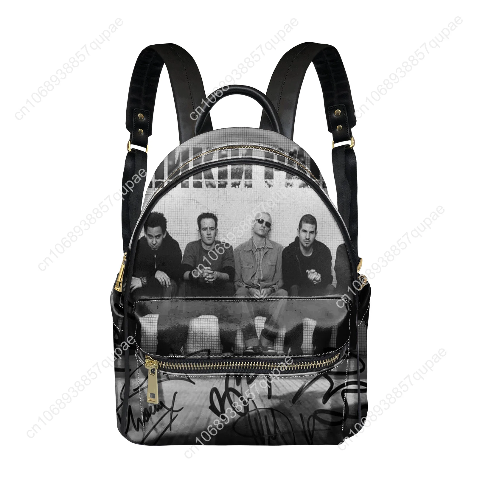Linkin Park Rock Band Backpack Womens Men Personalized Double Shoulder Bag Business Travel Bookbag Rucksack Gift Daypack