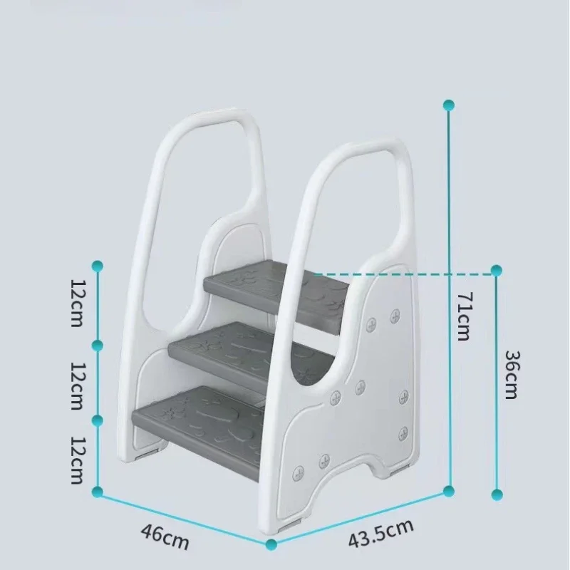 Trzypiętrowy podwyższony wielofunkcyjny antypoślizgowy podłokietnik stołek do mycia ręce dziecka schodów modne stołki łazienkowe