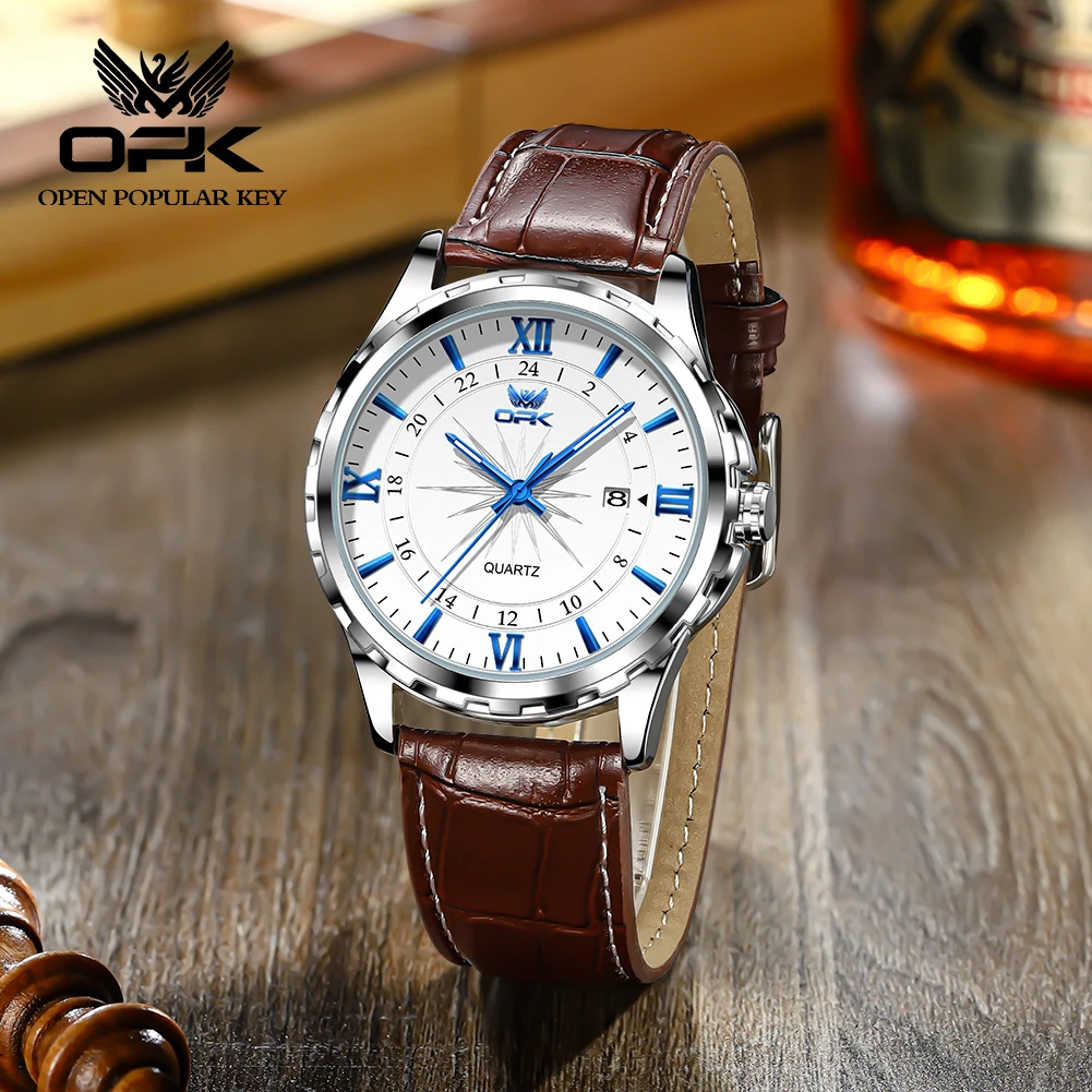 Часы OPK 6003 для мужчин, кожа – обзор и цена Leather Watch Band Men