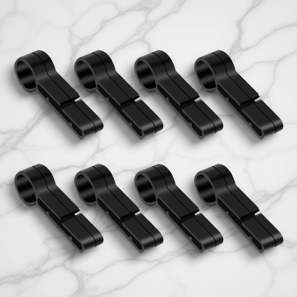 

8Pcs Hard Hat Light Clips Plastic Headlamp Hook Firm Hold for Construction Workers Headgear Headlamps Clips Light Clip