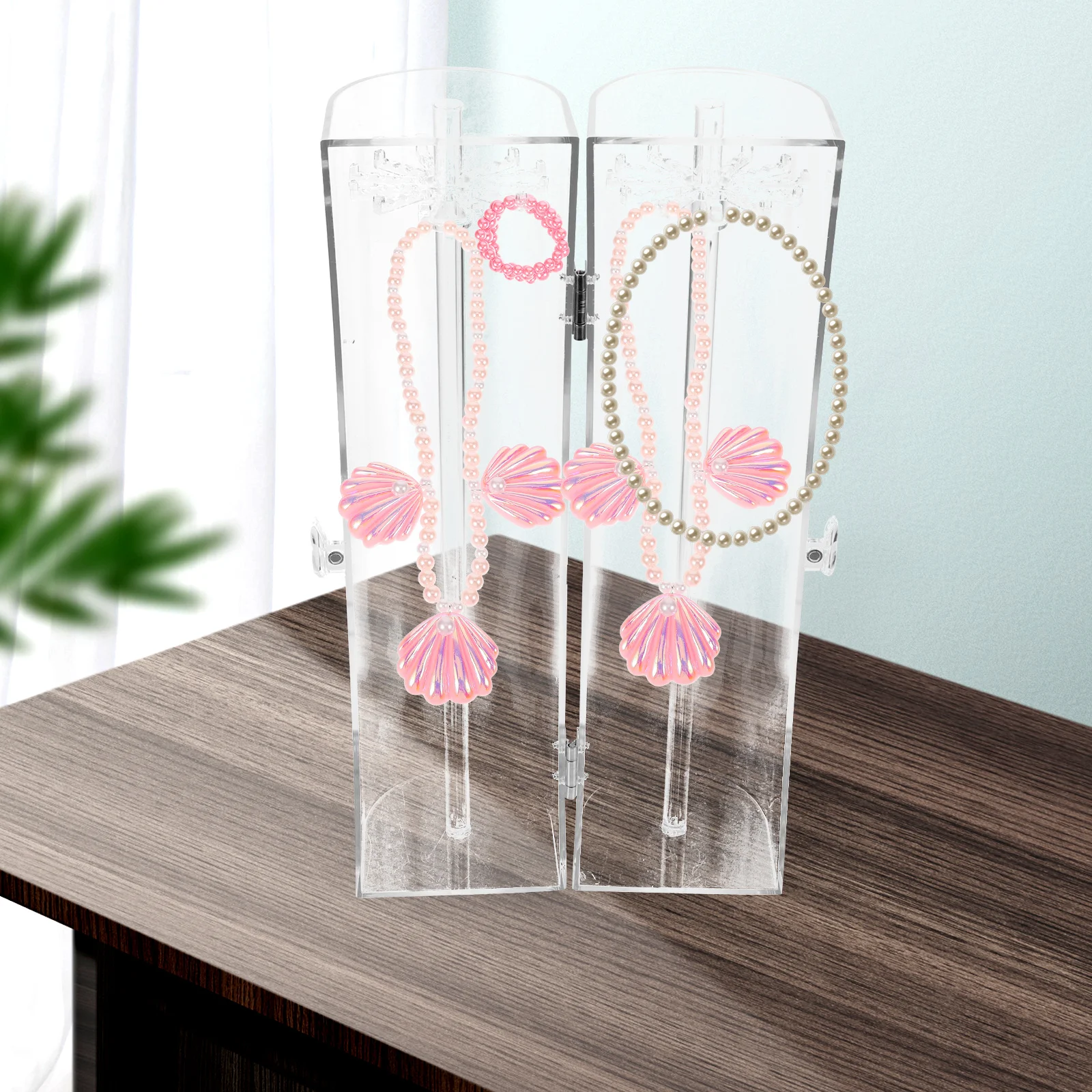 

Jewelry Storage Box Necklace Holder for Display Rack Organiser Acrylic Organizer Stand Necklaces