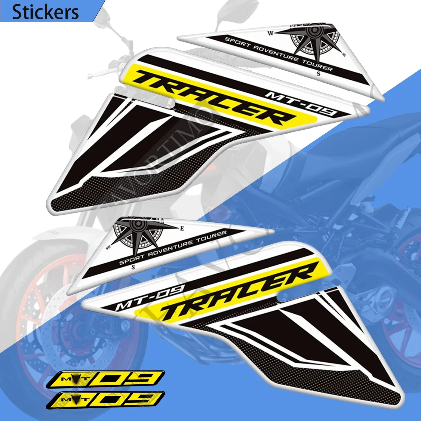 MT09 MT 09 Tracer 900 GT MT-09 For Yamaha Motorcycle Tank Pad Stickers Gas Fuel Oil Kit Knee