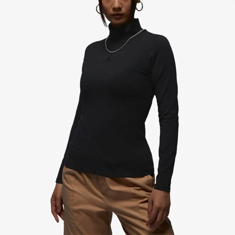 

Оригинальная женская простая модная дышащая спортивная футболка Nike Jordan с длинными рукавами и высоким воротником FQ8061