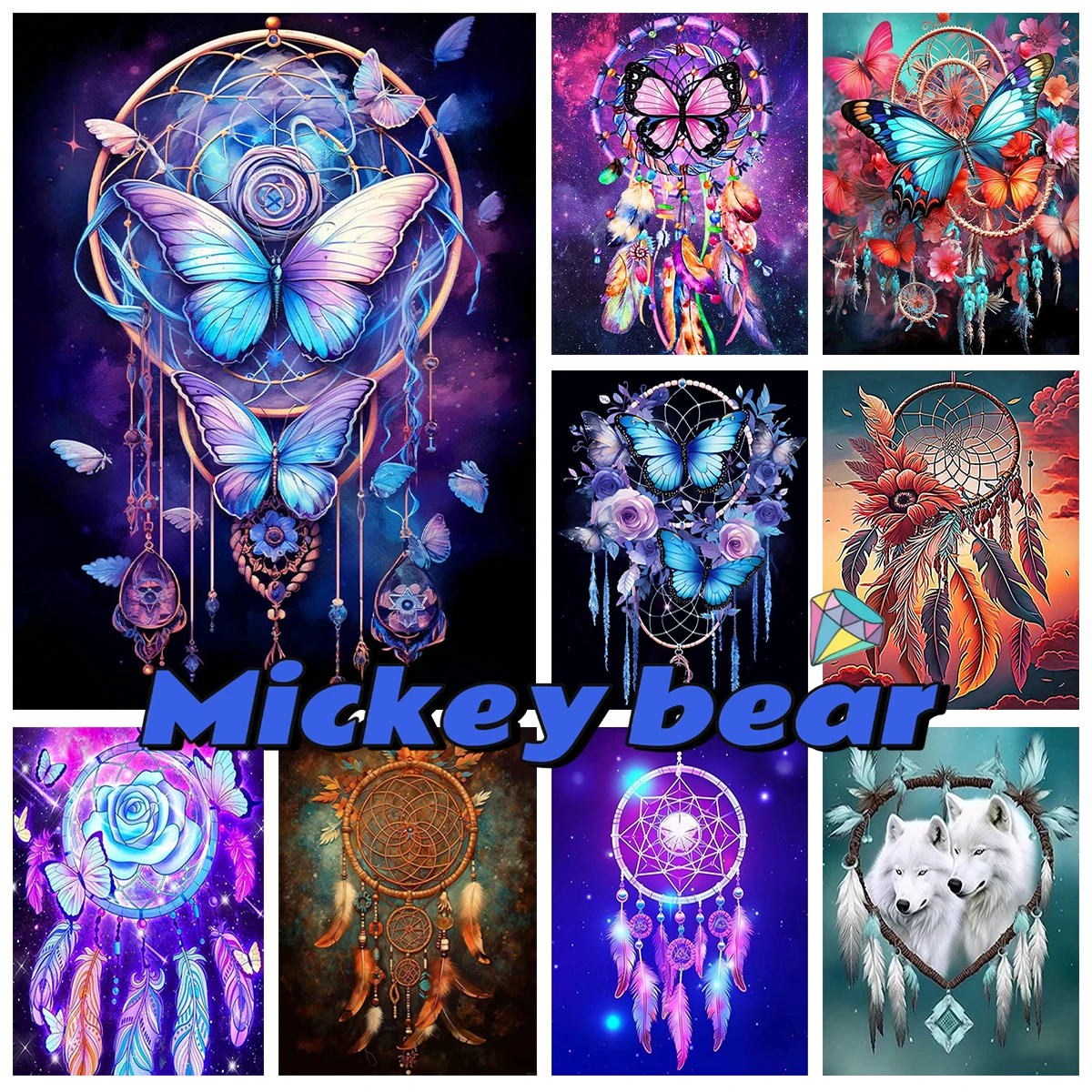 

Dreamcatcher Diamond Painting Colorful Dream Catcher Diy Diamond Embroidery Cross Stitch Hand Adult Gift Lucky Home Wall Decor