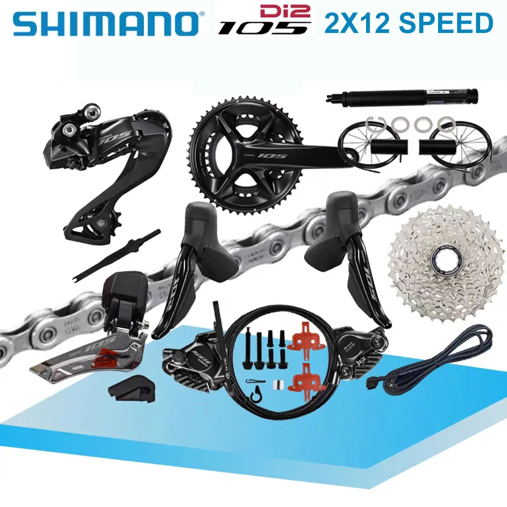 

Shimano 105 R7170 Groupset Di2 12s Groupset R7170 Brake R7100 Crankset FD R7150 RD R7150 electric derailleur Original Shimano