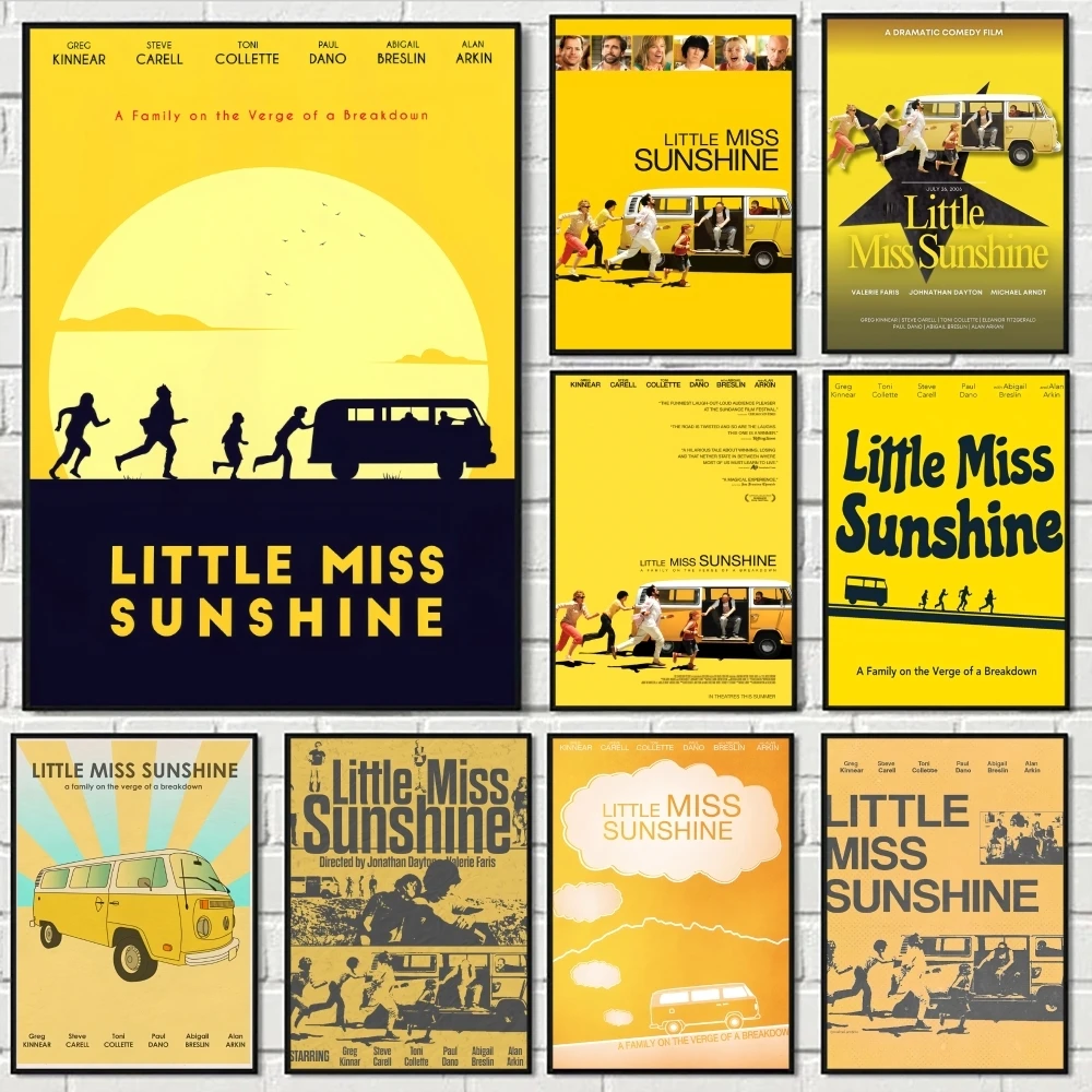 

L-Little Miss Sunshine Painting Calligraphy Minimalist Print Canvas Poster Unframed Wall Art For Home Office Decor