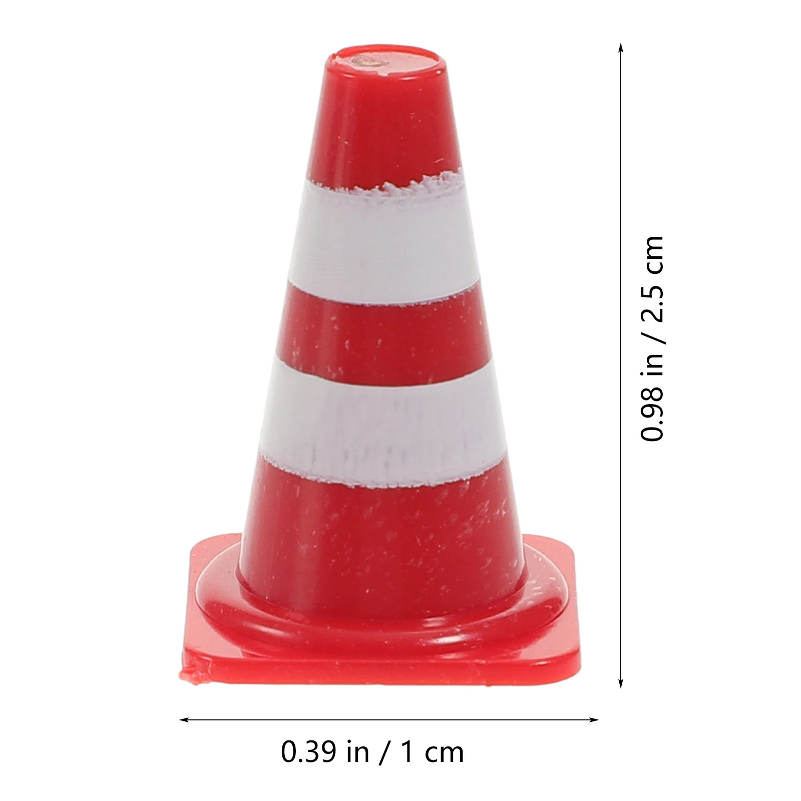 30 Pcs Adhesive Tape Roadblock Simulation Props Work Signs Toy Traffic Cones Abs Obvious