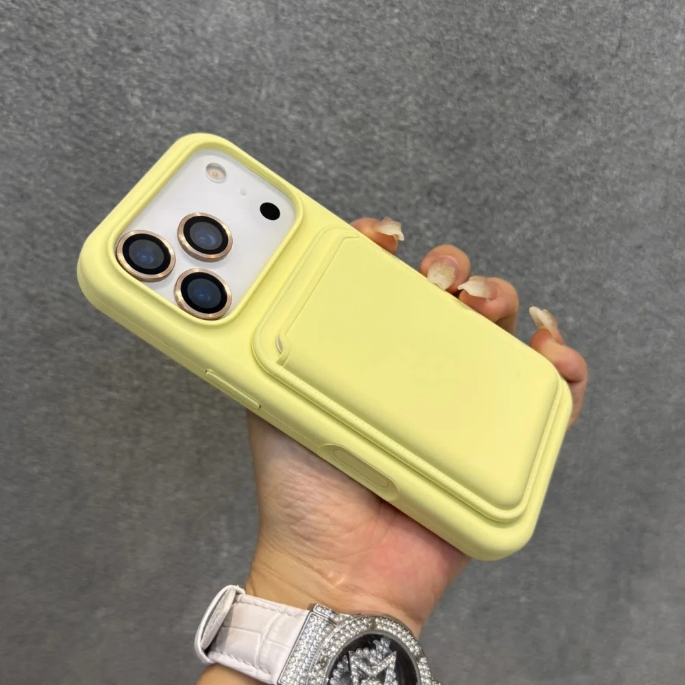 Flüssiges Silikon Magnetisch für MagSafe Brieftaschen-Slot-Kartenhalter-Hülle für iPhone 18 17 Air 16 15 14 13 12 Pro Max Weiche Stoßfänger-Abdeckung – Detail 14