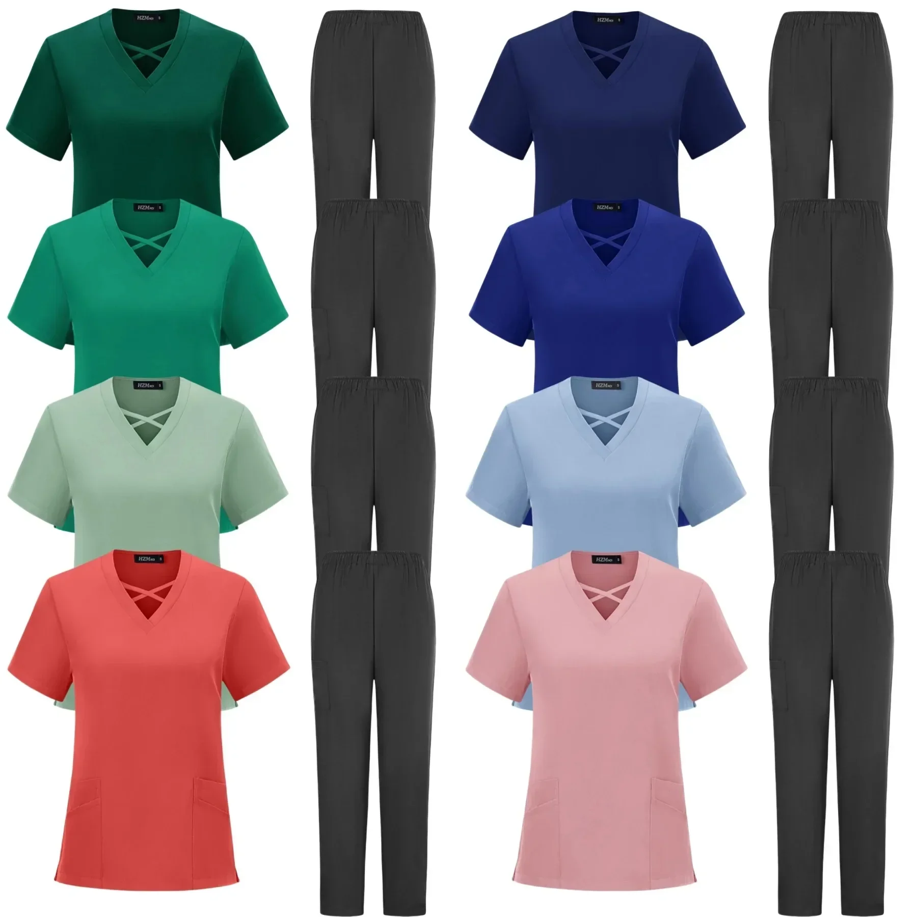 Scrubs Medical Uniforms Woman Multicolour SPA Beauty Uniform Dentist Veterinary Working Clothes Unisex Pharmacy Clinic Scrub New