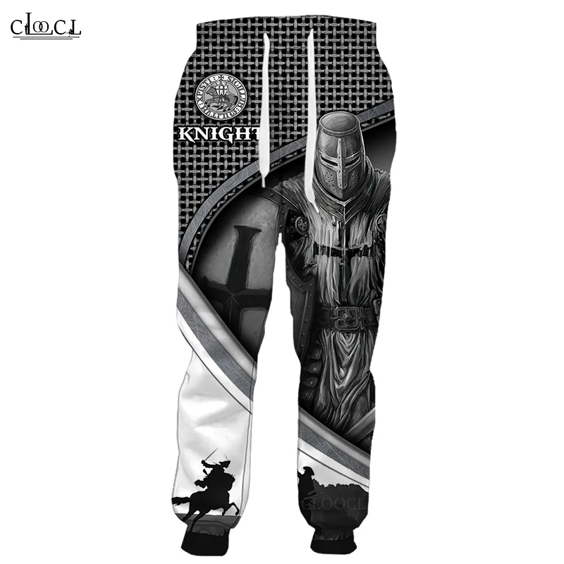 HX Popular Knights Templar Pants 3D Print Men Women Harajuku Trousers Fashion Casual All-match Jogging Sweatpants