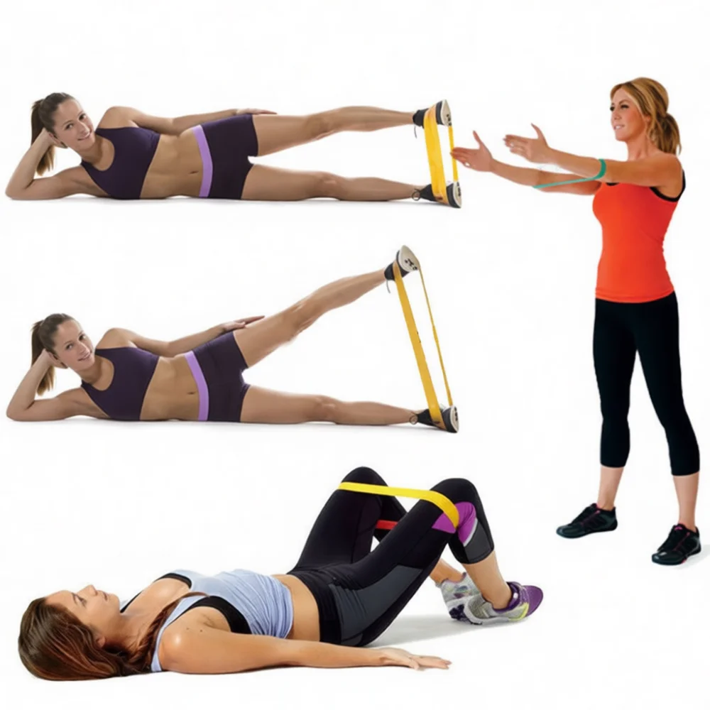 สายยางยืดกันลื่น TPE สำหรับออก - Pilates Yoga Home Workout บทวิจารณ์และราคา