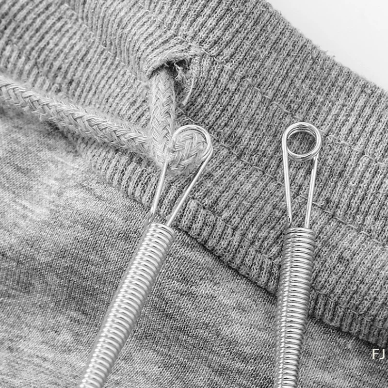 [YU]Bendable Spring Drawstring Threader Clip Pants Hoodies Elastic Band Lace Cord Flexible Drawstring Thread DIY
