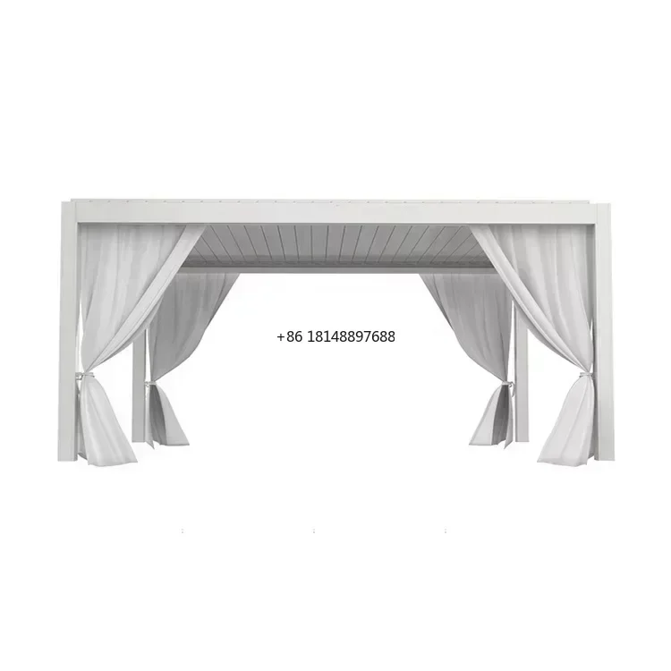 New Pergola Frame DIY Louver Roof Aluminum Pergola Manufacturers Price Pergola Bioclimatica Retractil