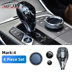 For BMW G01 G02 G08 G05 G06 G16 G29  Crystal Shift Knob Gear Handle 4 Pieces Set Car Gear Shift Knob Handle Car Accessories