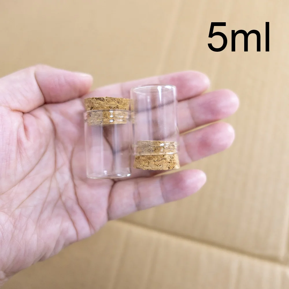 50Pcs Customized Packaging Glass Bottles Reusable Decoration Empty Jars Eco-Friendly Hyaline Vials Ornament Gifts