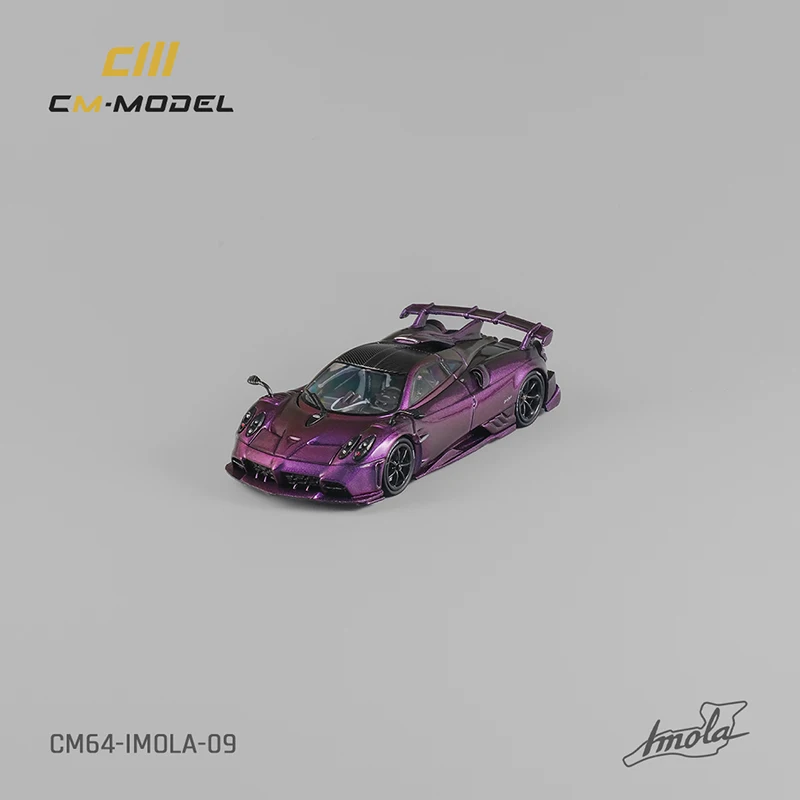 CM1:64 Pagani Midnight Purple Alloy car model comes with 1 set of wheels