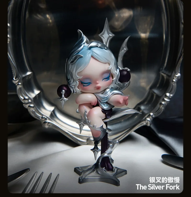 POPMART 2025 منتج أصلي جديد Skullpanda طاولة طعام سلسلة صندوق أعمى التماثيل هدايا عيد ميلاد لطيفة وساحرة #3