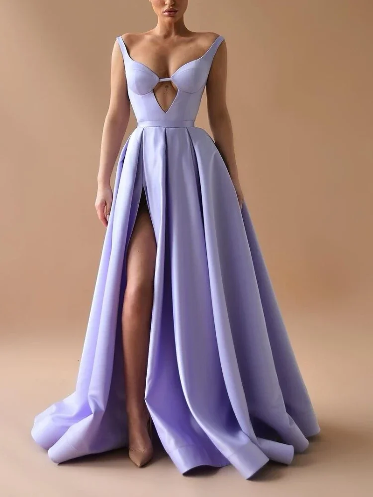 

Сексуальное платье-трапеция для выпускного вечера, вечернее платье с карманами, Коктейльные свадебные платья, платье для милой, с высоким разрезом, Формальные женские платья 2024