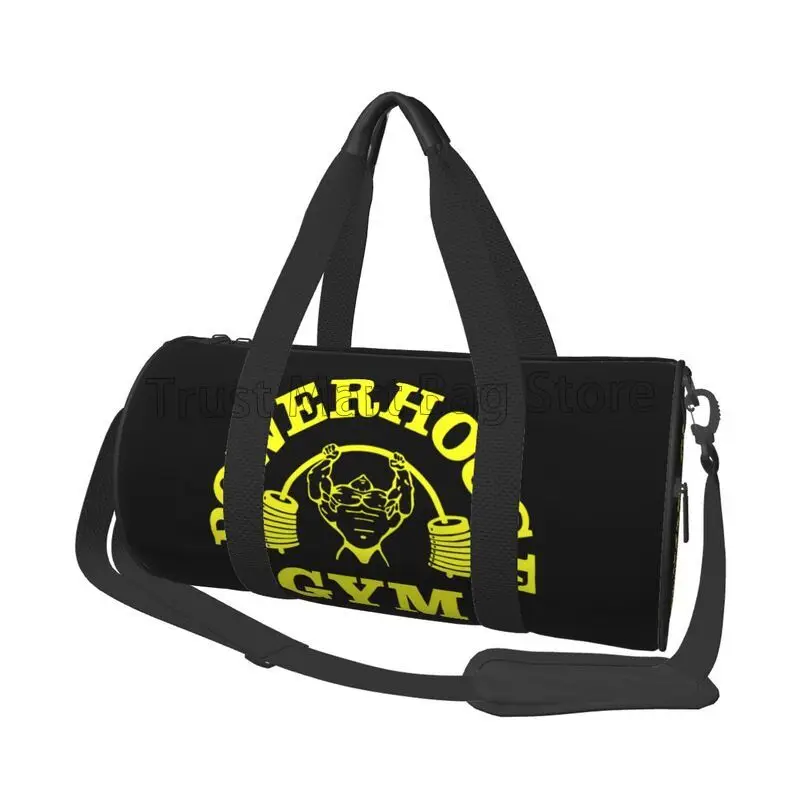 Powerhouse-bolsa de viaje redonda con estampado para gimnasio, bolso de mano impermeable, portátil, para Yoga, gimnasio y Deportes