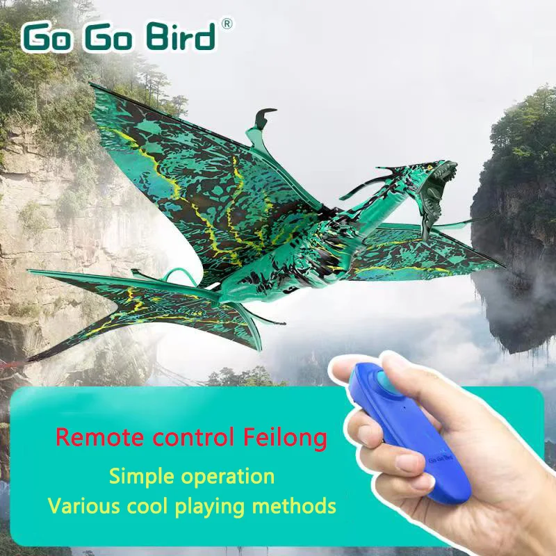 New Go Go Bird Remote Control Flying Dragon Pterosaur Toys Mini RC Helicopter UAV Toys Smart Bionic Flapping Wings boy Gift