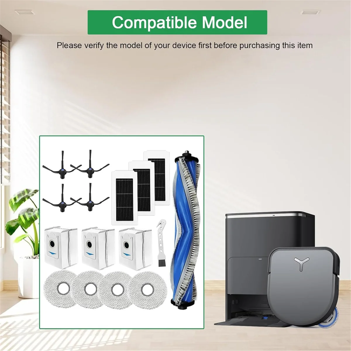 Ecovacs Deebot X5 Omni X5 Pro 진공 청소기 교체 부품, 메인 사이드 브러시 헤파 필터 걸레 천 먼지 봉투