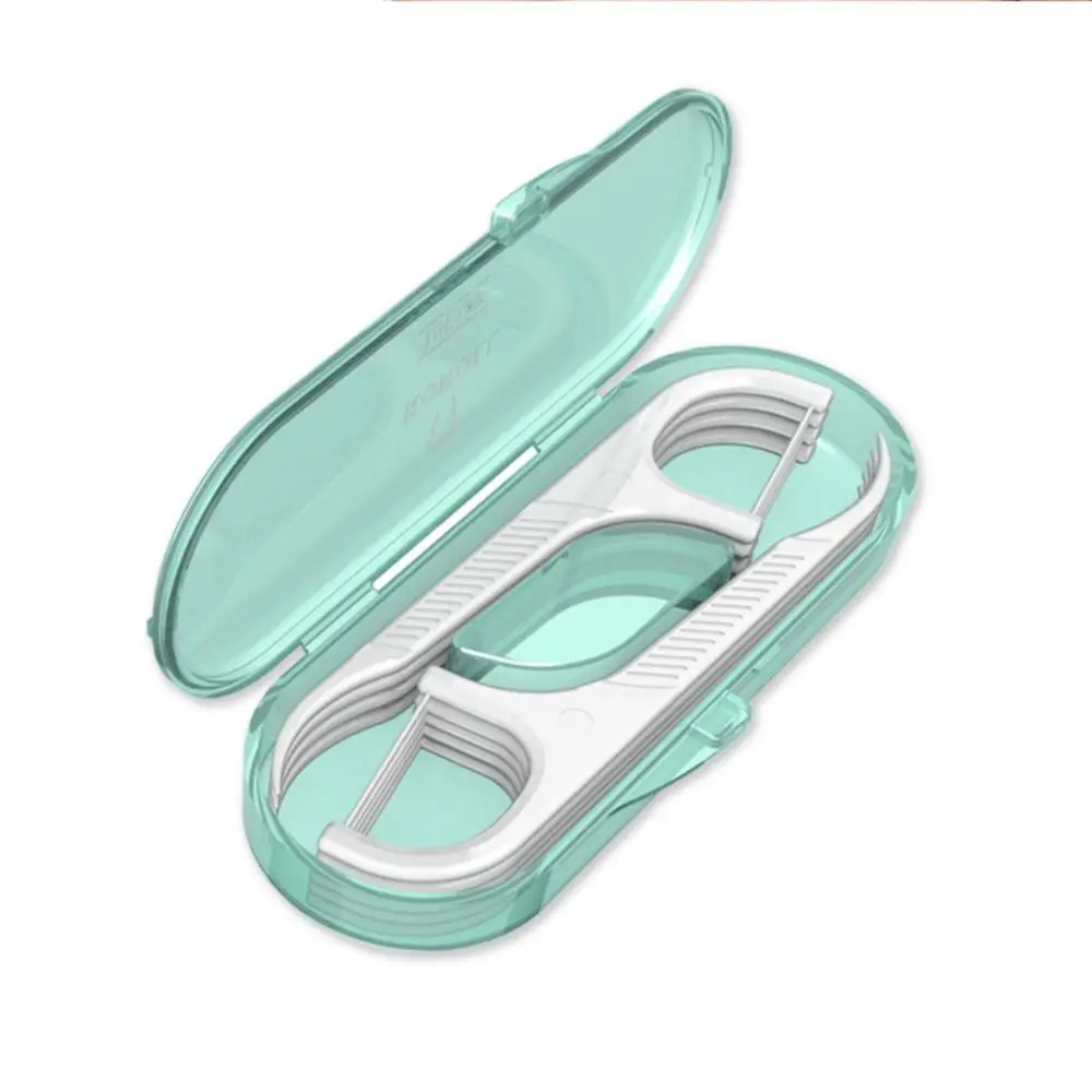 10 Pcs/box Dustproof Floss Toothpick Set Plastic Mini Floss Pick Dispenser Oral Cleaning Toothpicks Organizer
