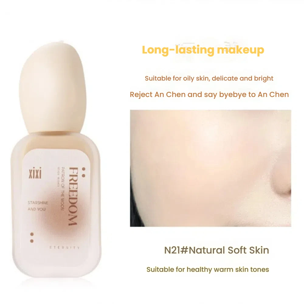 Long Lasting Liquid Foundation Lightweight Sweatproof Moisturizing Concealer Non-Sticking Powder Oil Control Face Contour Liquid