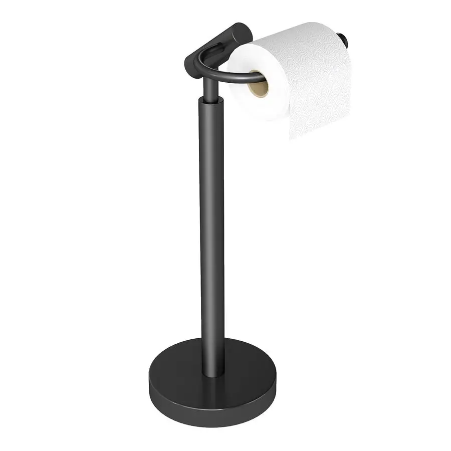 

Heavy Weighted Toilet Paper Holder Stand, No Drill Freestanding Bathroom Tissue Roll Stand, Stable Floor Standing Paper Roll Dis