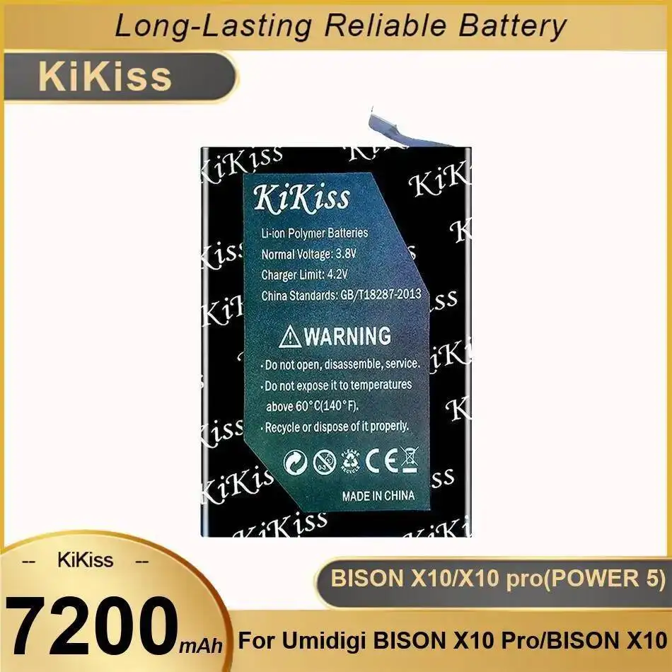 

Легкий аккумулятор мобильного телефона для Umidigi Umi Bison X10 Pro Power 5, 7200 мАч, надежная замена