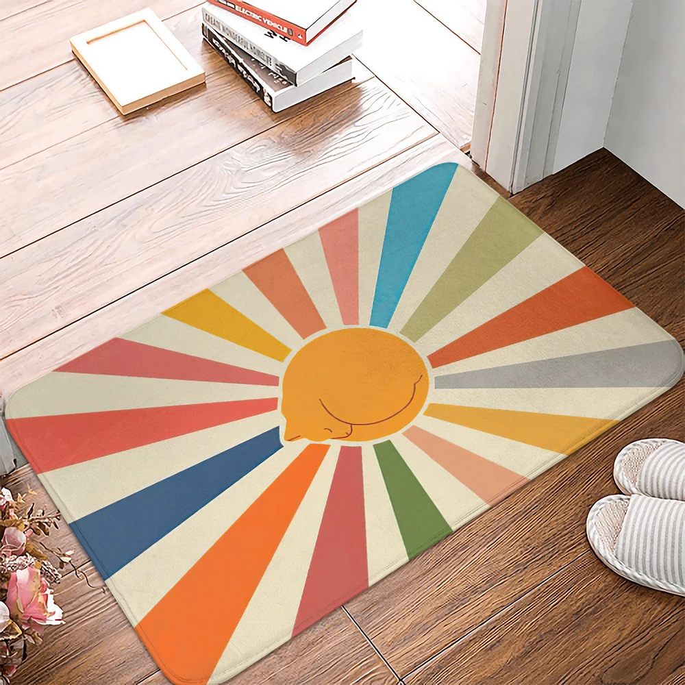 1Pcs Colorful Sunset Polyester Doormat Rug carpet Mat Footpad Anti-slip Cushion Entrance Kitchen Bedroom balcony toilet mat