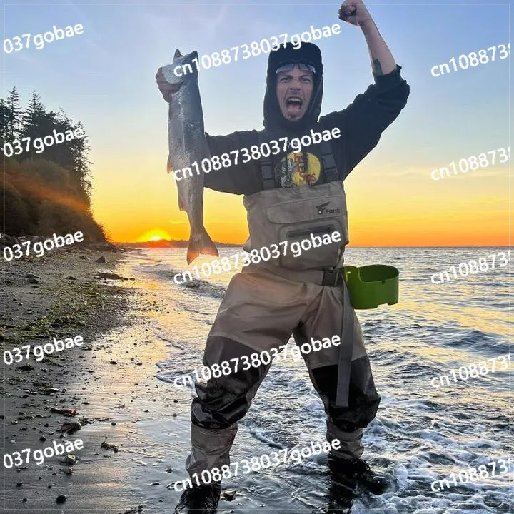 Adult waterproof breathable cloth one-piece launching pants sea fishing suit launching suit