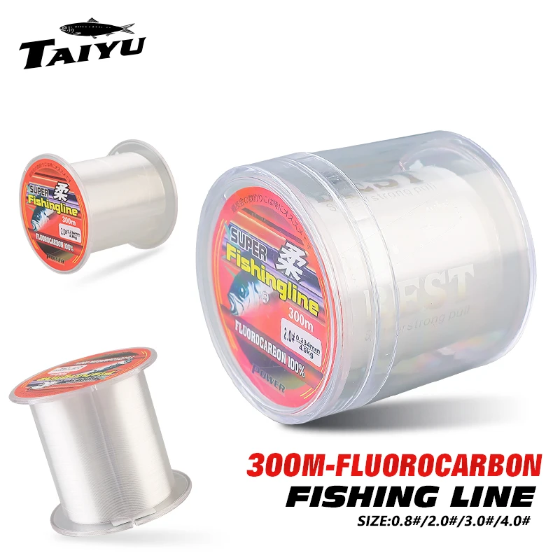 TAIYU 300m Fishing Line High Quality Fluorocarbon Coating Nylon Line Japanese Durable Monofilament 4-20LB Fishing Line Tackle