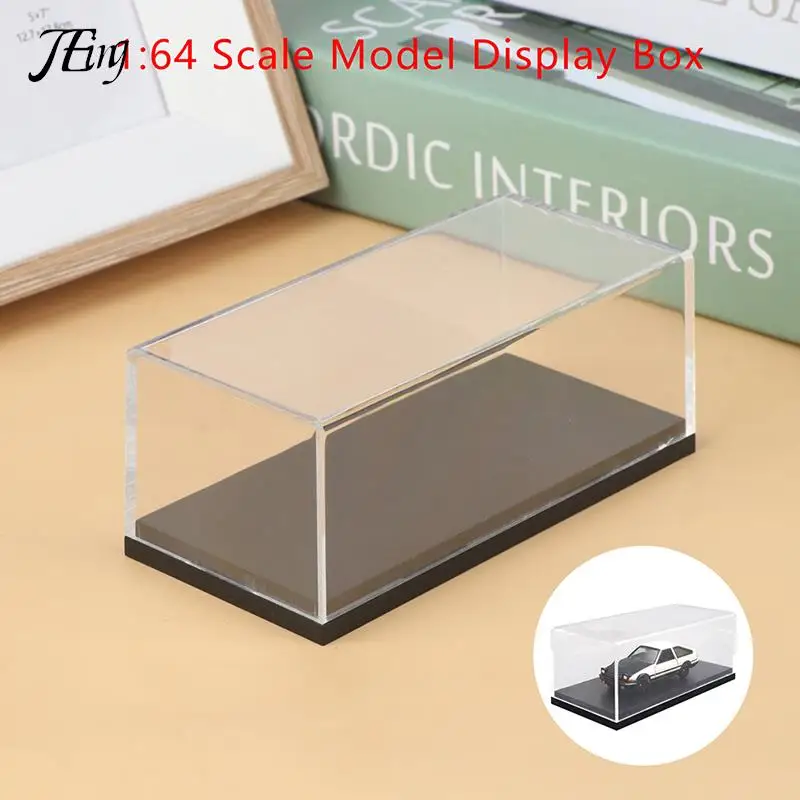 1:64 Car Model Display Box Transparent Protective Case Acrylic Dust Hard Cover Storage Holder