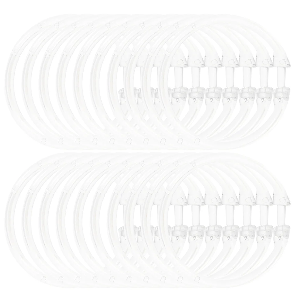 ห่วงม่านอาบน้ำแบบวงกลม 20 ชิ้น ใช้งานง่ายสำหรับม่านหน้าต่างห้องน้ำ ห่วงม่าน ตะขอแขวนม่านอาบน้ำ