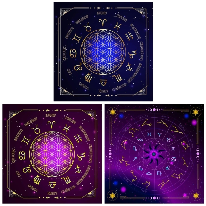 Square Pendulum Divination Altar Tablecloth Board Game Card Pad Runes Table Cloth Metaphysical Board Game Mat