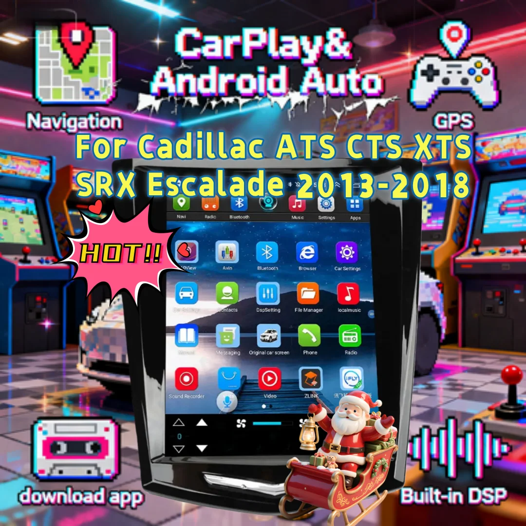 Android Multimedia 4G AutoRadio Bluetooth For Cadillac ATS CTS XTS SRX Escalade 2013-2018 Wireless Carplay GPS Navi Stereo DSP