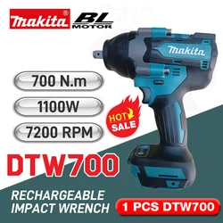 New Makita DTW700 Brushless Rechargeable Electric Large Torque Screwdriver Wireless Drill Impact Wrench 18V Battery Power Tools